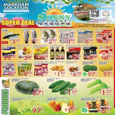 Sunny Foodmart (Markham) Flyer July 23 to 29