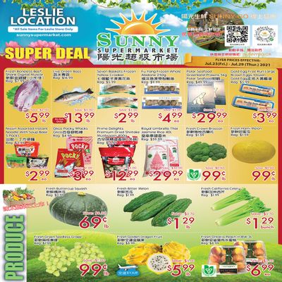 Sunny Supermarket (Leslie) Flyer July 23 to 29