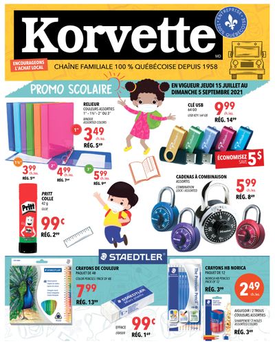 Korvette Flyer July 15 to September 5