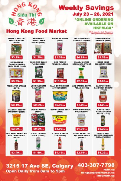 Hong Kong Food Market Flyer July 23 to 26