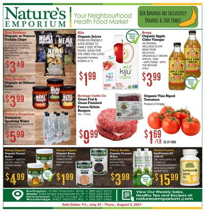Nature's Emporium Flyer July 23 to August 5