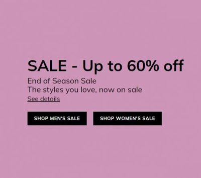 ECCO Canada End of Season Sale: Save Up to 60% OFF Many Men’s & Women’s Styles