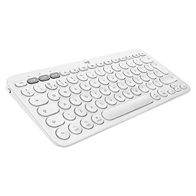 Logitech K380 Multi-Device Bluetooth Wireless Keyboard with Easy-Switch for up to 3 Devices, Slim, 2 Year Battery – PC, Laptop, Windows, Mac, Chrome OS, Android, iPad OS, Apple TV - White $39.99 (Reg $50.73)