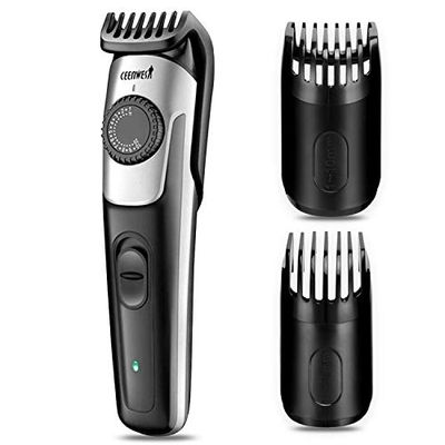 Ceenwes Beard Trimmer & Hair Clipper 2 Combs Cleaning Brush Power Adapter Oli Bottle Length Settings With Precision Dial USB Charging $17.99 (Reg $18.99)