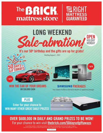 The Brick Mattress Store Flyer July 27 to August 4