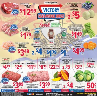Victory Meat Market Flyer July 27 to 31
