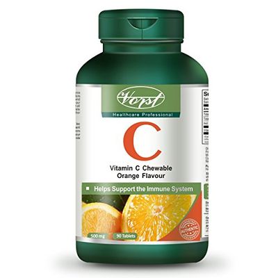 VORST Vitamin C 500mg 90 Chewable Tablets | Supplement for General Health, the Immune System, Fatigue, and Mental Health | Tangy Citrus Orange Flavor | 1 Bottle $4.37 (Reg $14.49)