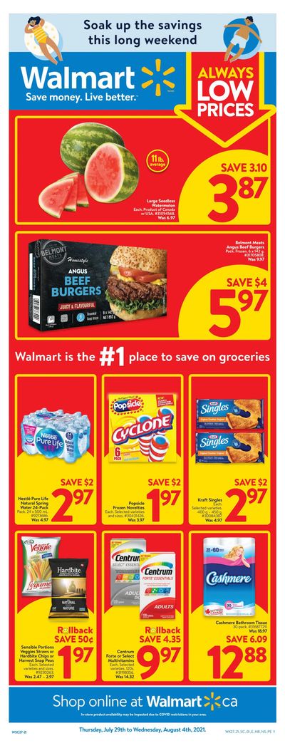 Walmart (Atlantic) Flyer July 29 to August 4