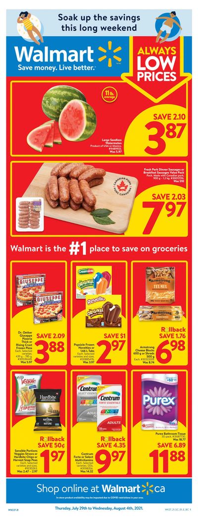 Walmart (West) Flyer July 29 to August 4