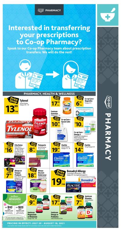 Co-op (West) Pharmacy Flyer July 29 to August 18
