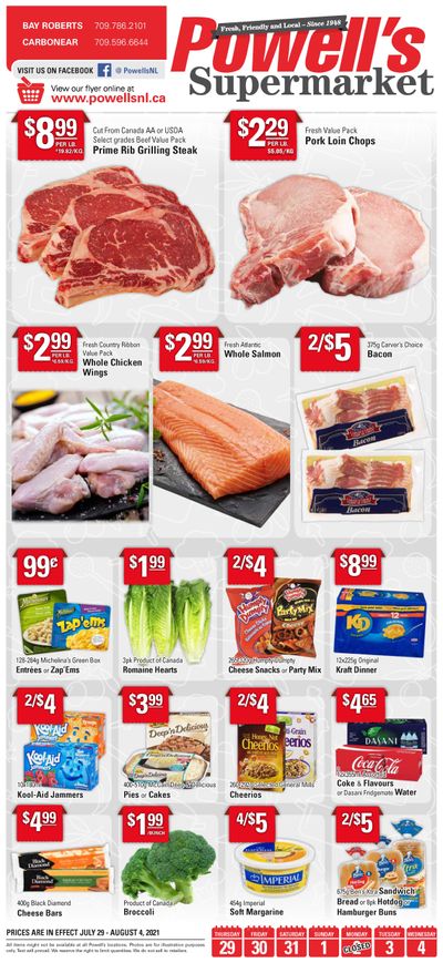 Powell's Supermarket Flyer July 29 to August 4