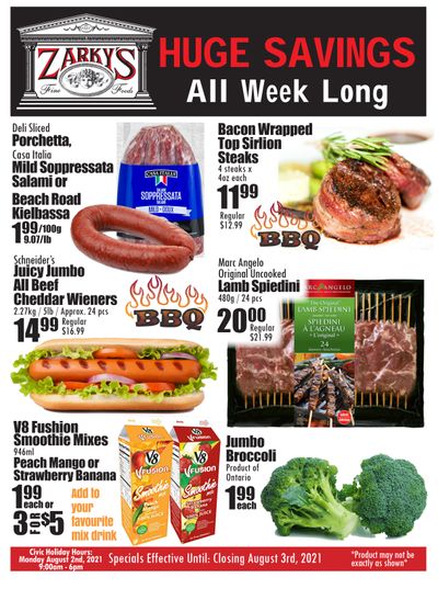 Zarky's Flyer July 28 to August 3