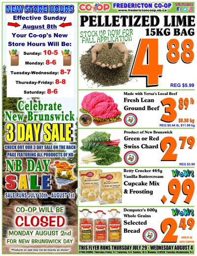 Fredericton Co-op Flyer July 29 to August 4