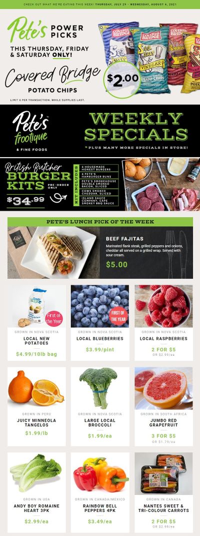 Pete's Fine Foods Flyer July 29 to August 4