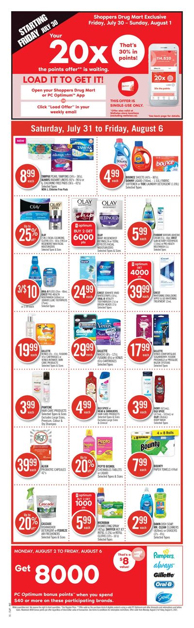 Shoppers Drug Mart (West) Flyer July 31 to August 6