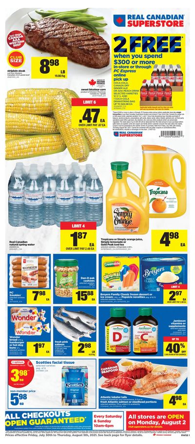 Real Canadian Superstore (West) Flyer July 30 to August 5