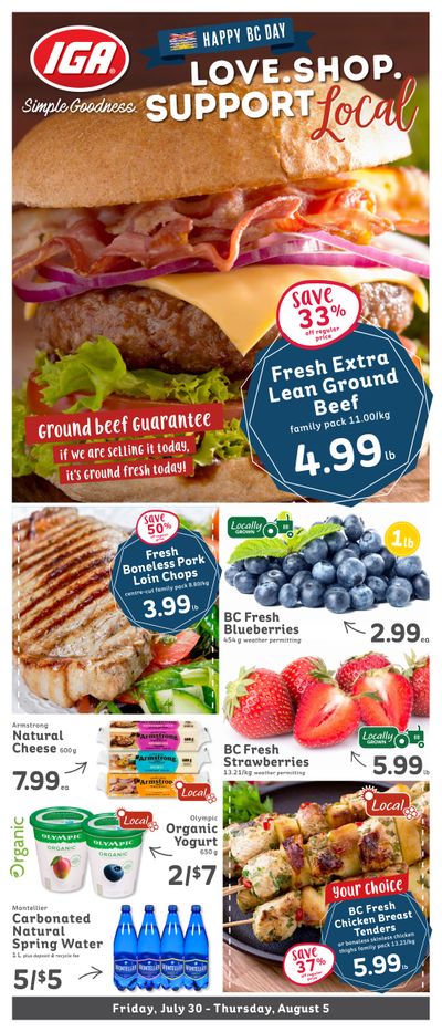 IGA Stores of BC Flyer July 30 to August 5