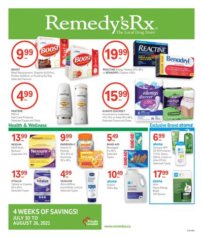 Remedy's RX Flyer July 30 to August 26