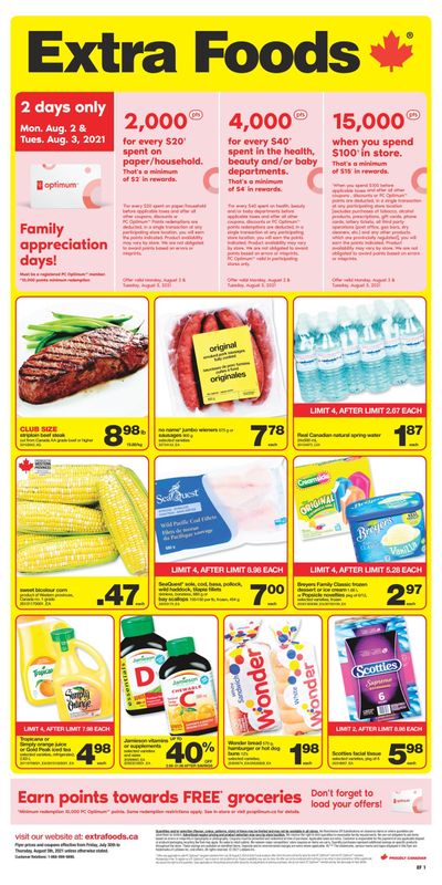 Extra Foods Flyer July 30 to August 5