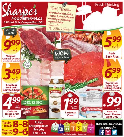 Sharpe's Food Market Flyer July 29 to August 4