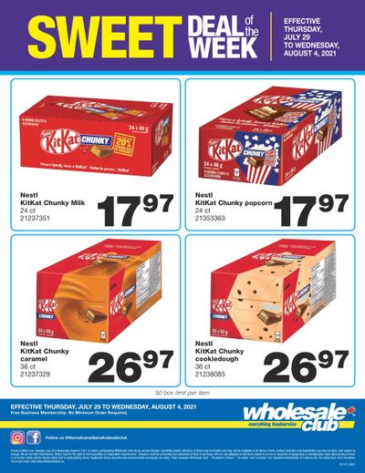 Wholesale Club Sweet Deal of the Week Flyer July 29 to August 4