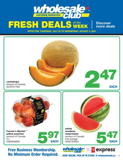 Wholesale Club (Atlantic) Fresh Deals of the Week Flyer July 29 to August 4