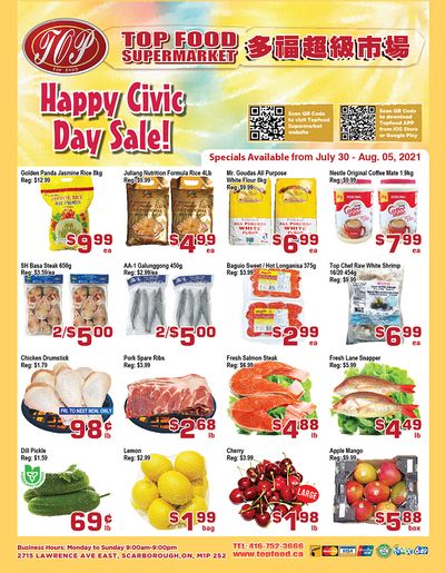 Top Food Supermarket Flyer July 30 to August 5