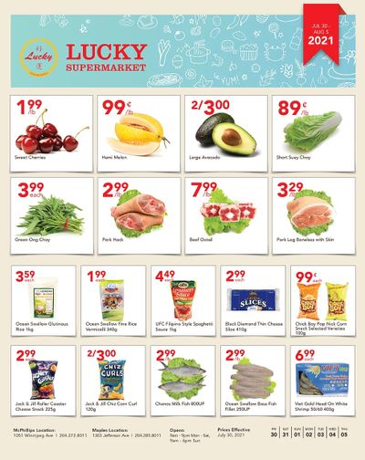 Lucky Supermarket (Winnipeg) Flyer July 30 to August 5
