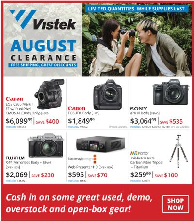 Vistek Flyer July 30 to August 31