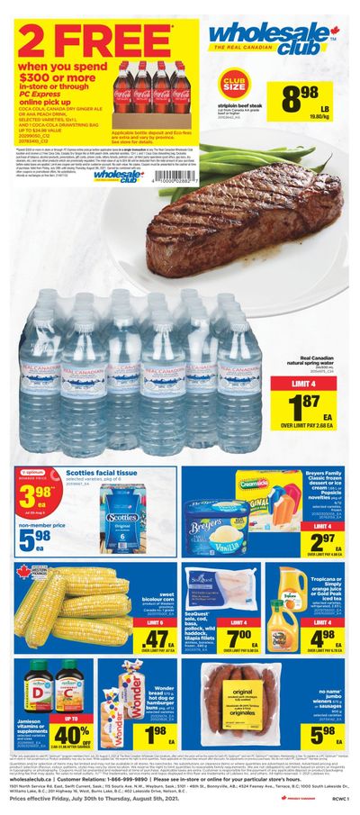 Real Canadian Wholesale Club Flyer July 30 to August 5