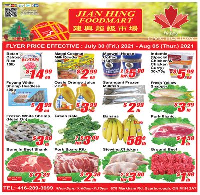 Jian Hing Foodmart (Scarborough) Flyer July 30 to August 5