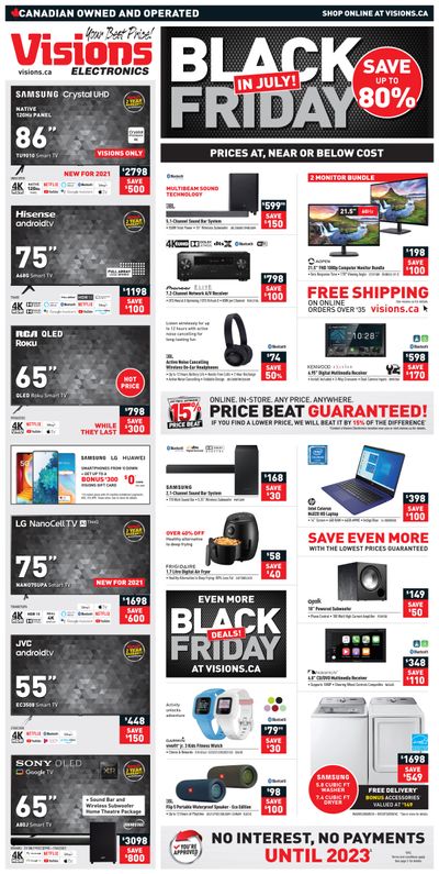 Visions Electronics Flyer July 30 to August 5