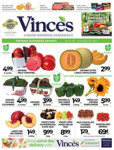 Vince's Market Flyer July 30 to August 19