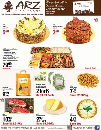 Arz Fine Foods Flyer July 30 to August 5