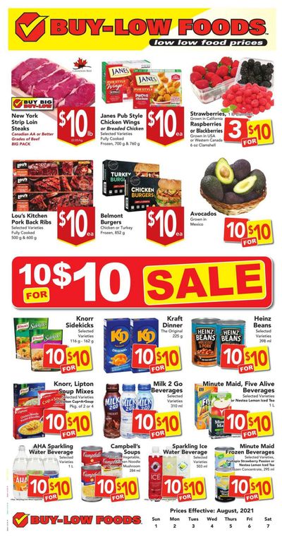 Buy-Low Foods Flyer August 1 to 7