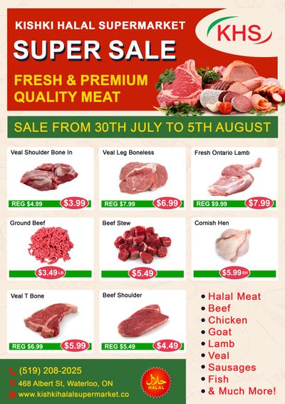 Kishki Halal Supermarket Flyer July 30 to August 5