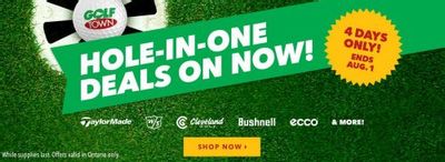 Golf Town Canada Deals: Save Up to 50% OFF Hole-In-One Deals + Up to 70% OFF Clearance + More