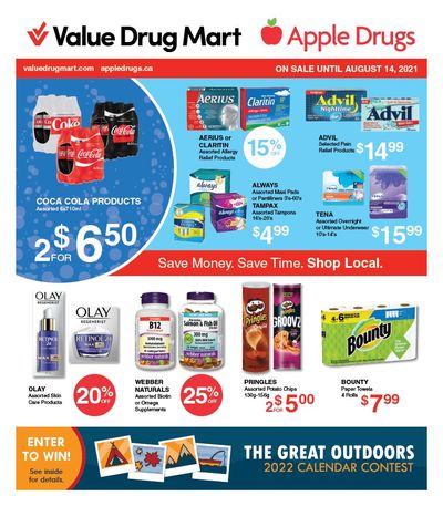 Apple Drugs Flyer August 1 to 14