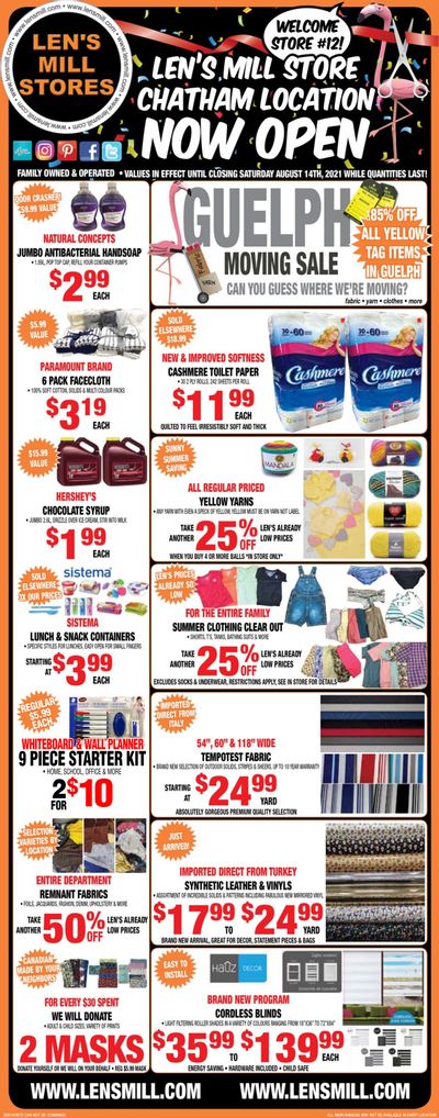 Len's Mill Stores Flyer August 1 to 14