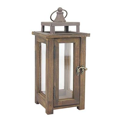 Stonebriar Collection SB-4476A Decorative Wooden Candle Lantern, Rustic Home Decor, Indoor or Outdoor $28.7 (Reg $51.99)