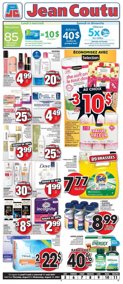 Jean Coutu (QC) Flyer August 5 to 11