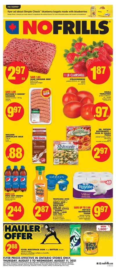 No Frills (GTA) Flyer August 5 to 11