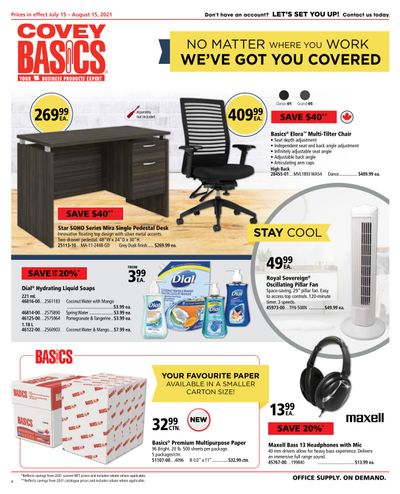 Covey Basics Flyer July 15 to August 15