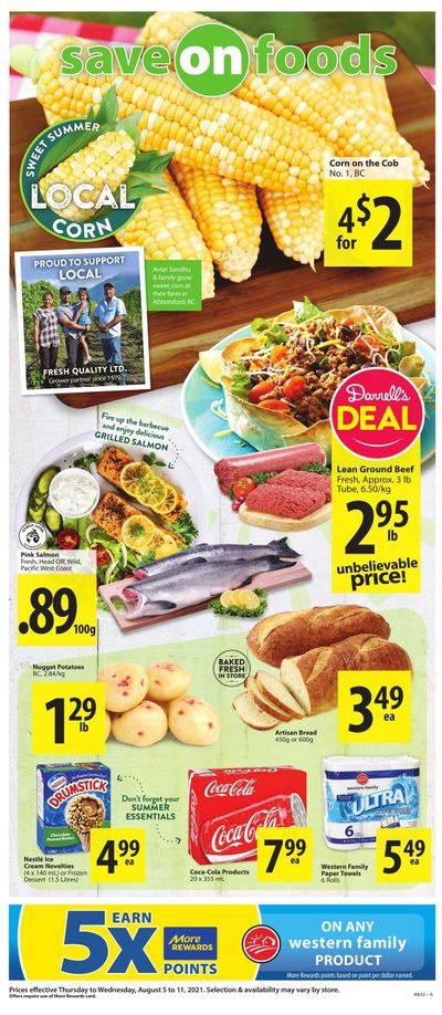 Save on Foods (BC) Flyer August 5 to 11