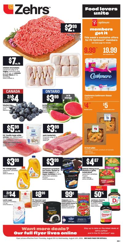 Zehrs Flyer August 5 to 11