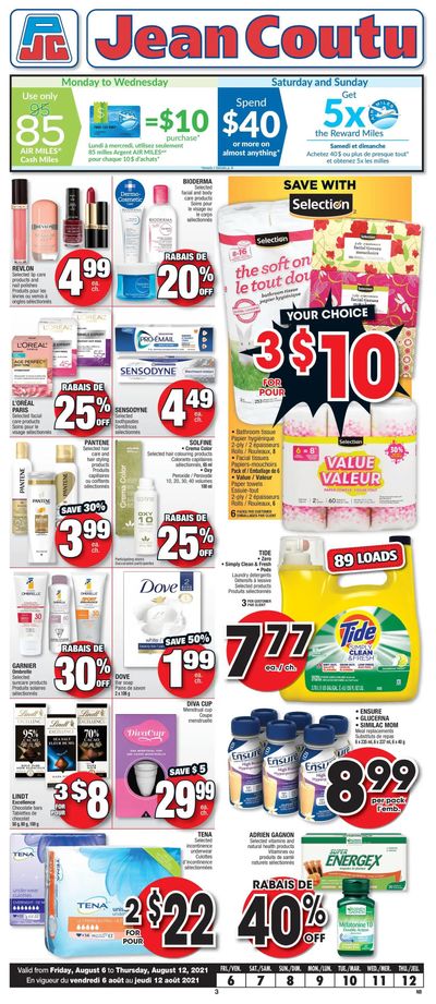 Jean Coutu (NB) Flyer August 6 to 12