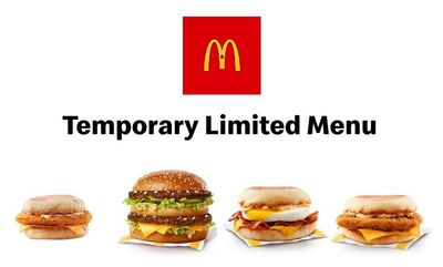 Temporary Limited Menu at McDonald's Canada