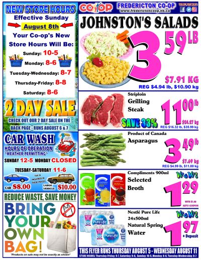 Fredericton Co-op Flyer August 5 to 11