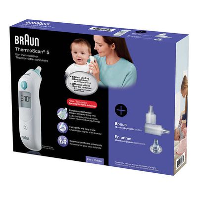 Braun ThermoScan 5 Ear Thermometer with Back Light Display on Sale for $47.99 (Save $ 12.00) at Costco Canada