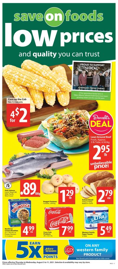 Save on Foods (SK) Flyer August 5 to 11